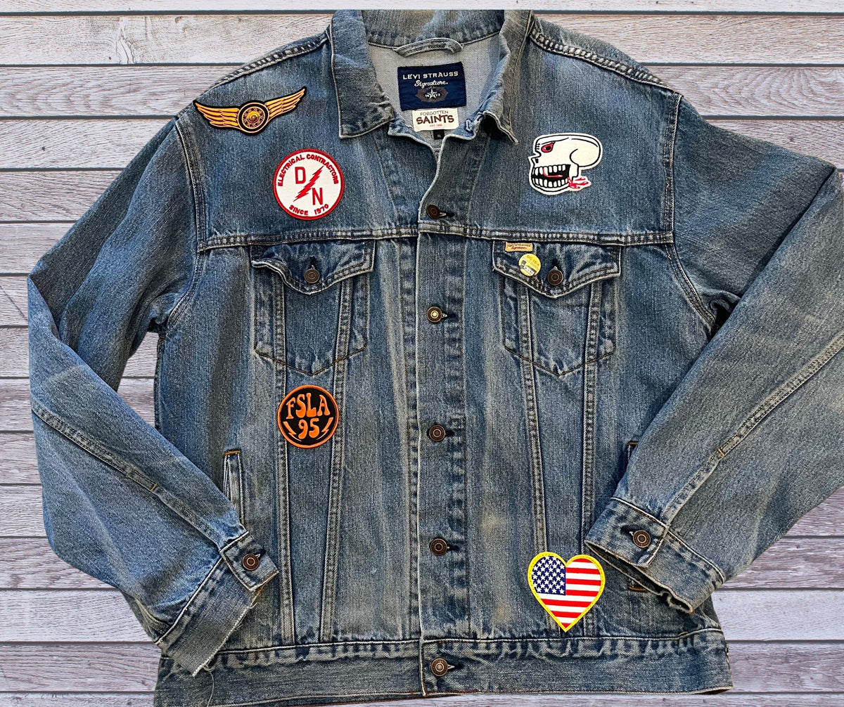 Schlitz chainstitched denim jacket – Forgotten Saints LA