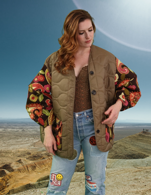 "Joshua" Jacket liner with puff sleeves