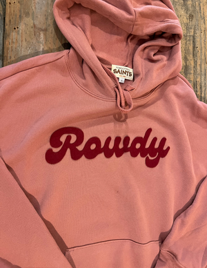 "Rowdy" Felt lettering hoody