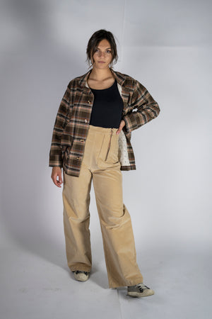 "Dakota" Oversized Plaid flannel Chore Jacket