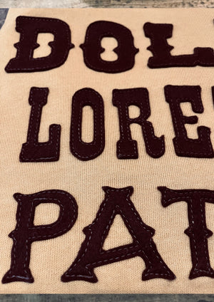 "Dolly * Loretta * Patsy" Sweatshirt with felt lettering