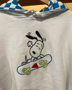 "Snoopy" Hand Embroidered Crop Hoody