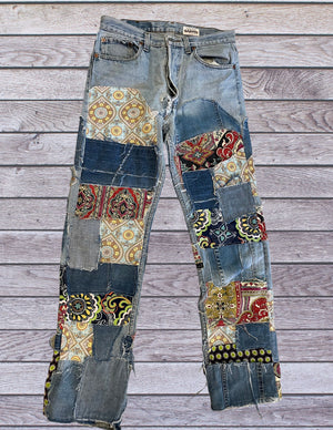 "Tapestry" vintage 501 reworked Levi's