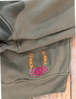 "Ladies of Country" Hand chainstitched hoody