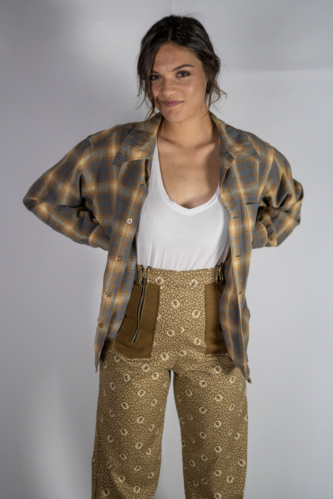 "Topsy Turvy" Monkey High Waisted Pants