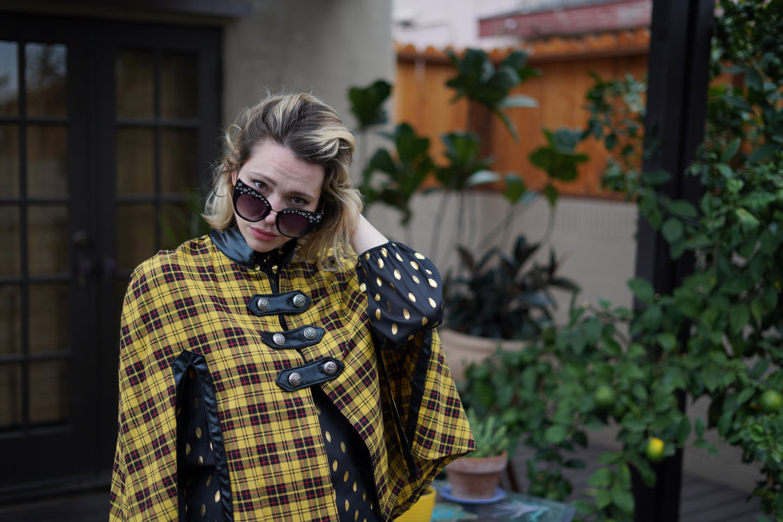 Forgotten Saints LA "Mod Tartan" Yellow Cape