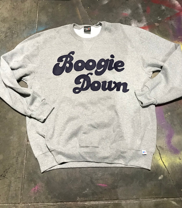 "Boogie Down" Sweatshirt with felt lettering