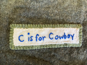 Vintage "C is for Cowboy" Cardigan sweater