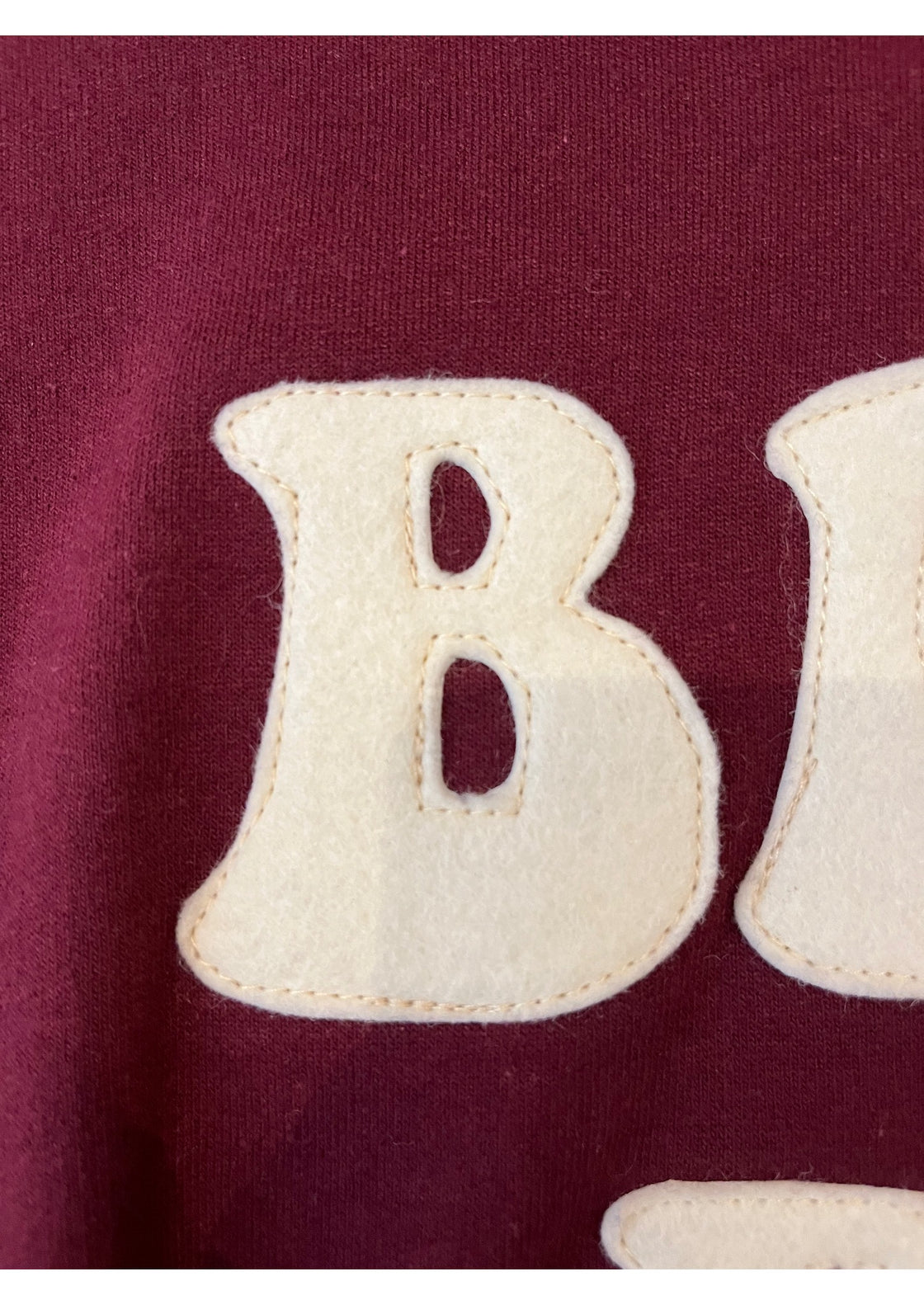 "Blah Blah Blah" Sweatshirt with felt lettering