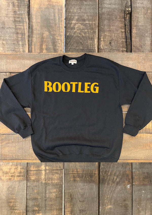 "Bootleg" Crewneck Sweatshirt with felt lettering