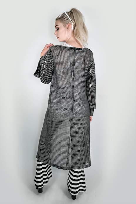 Forgotten Saints LA "Distortion" One of a kind Long Sequined Kimono