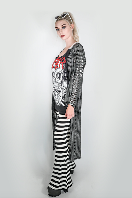 Forgotten Saints LA "Distortion" One of a kind Long Sequined Kimono