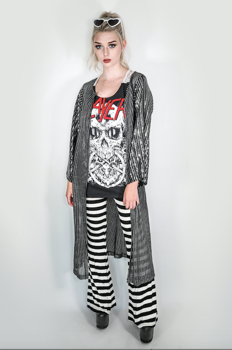 Forgotten Saints LA "Distortion" One of a kind Long Sequined Kimono
