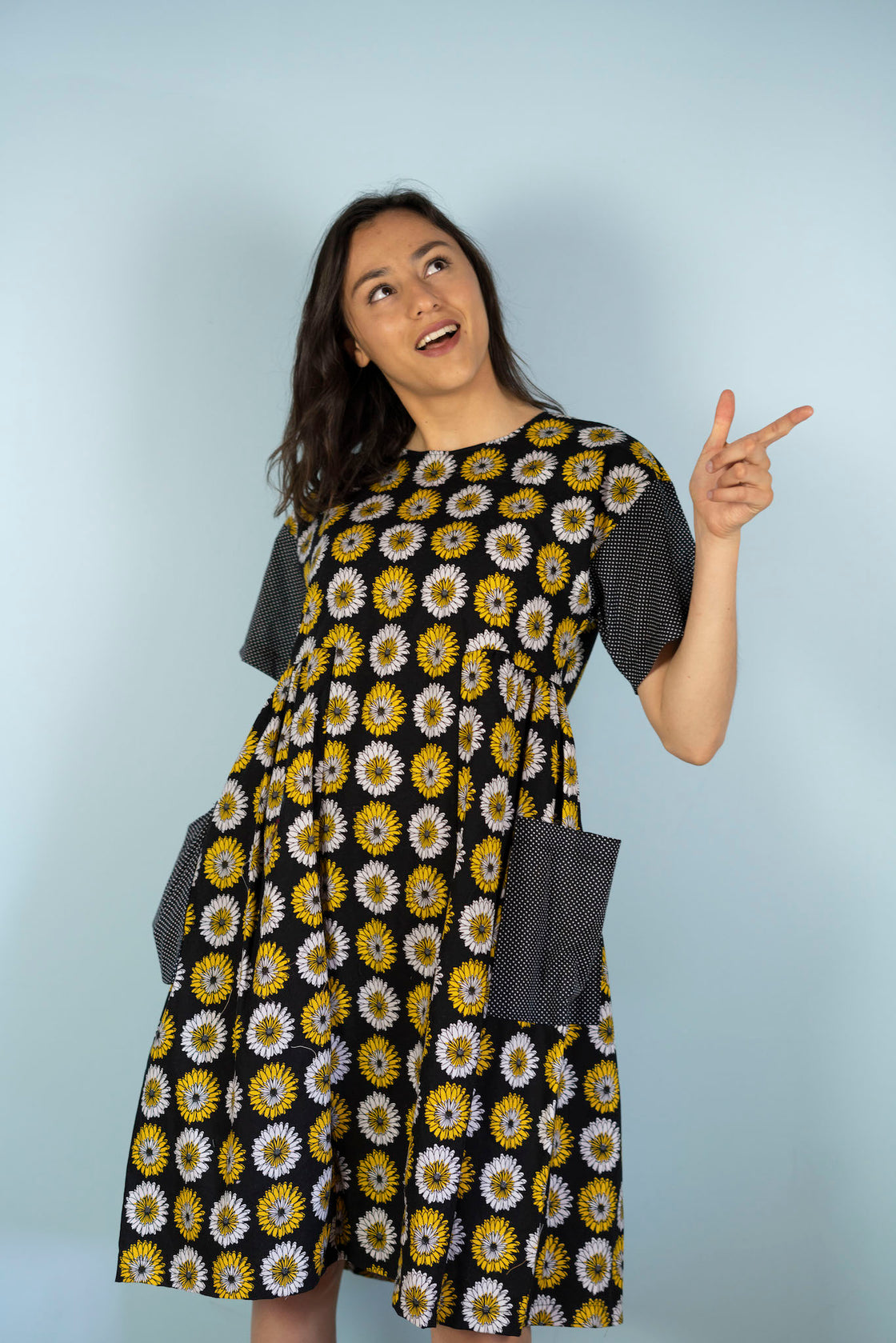 "Sunshine Pop" Oversized Baby Doll Dress