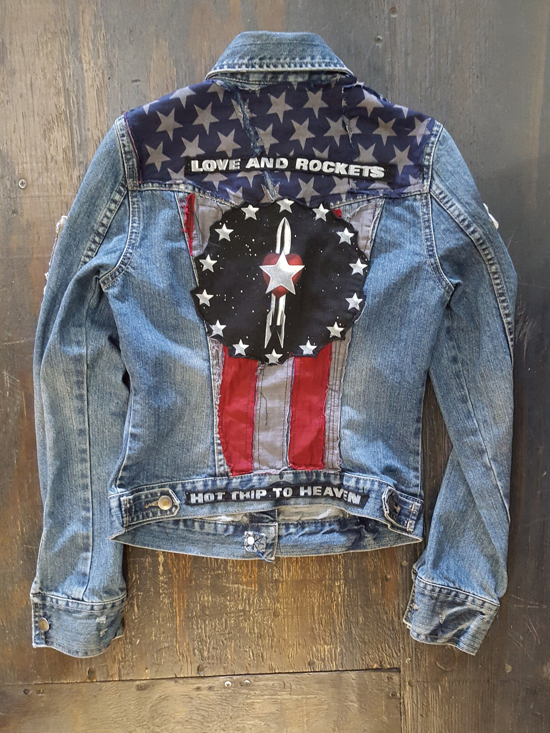 TSR- FSLA One of a Kind "Love and Rockets" Vintage Denim Womens Jacket