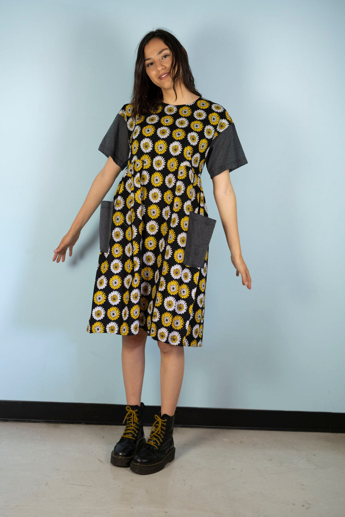 "Sunshine Pop" Oversized Baby Doll Dress